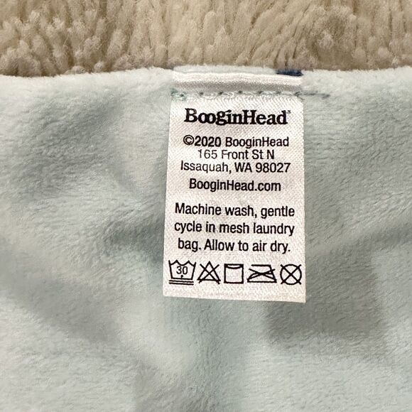 Booginhead Elephant Lovey Blue Gray 12" Security Plush Knotted Corners Teether - Picture 6 of 7